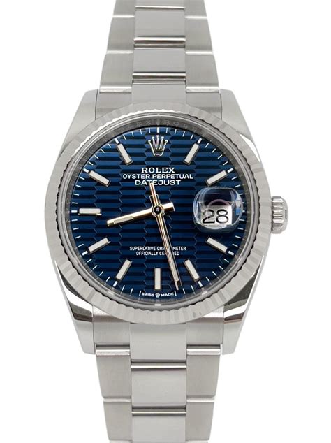 rolex datejust oyster blue dial|rolex datejust blue motif.